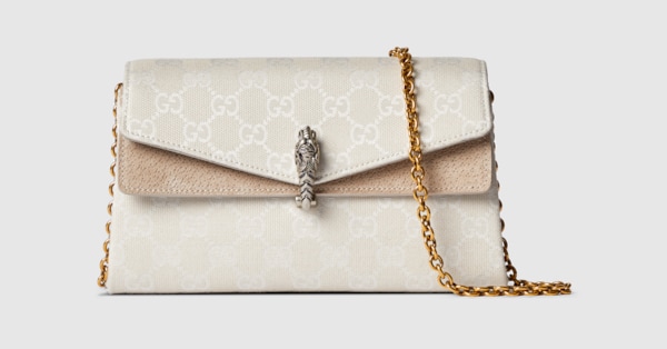 Dionysus small shoulder bag in ivory GG canvas | GUCCI® US