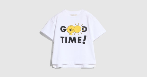 Baby cotton T-shirt with print in white | GUCCI® UK