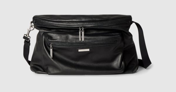 GUCCI ブラック ボディバッグ GG グッチ ボディバッグ ミディアム ベルトバッグ ジャンボGG ブラック
