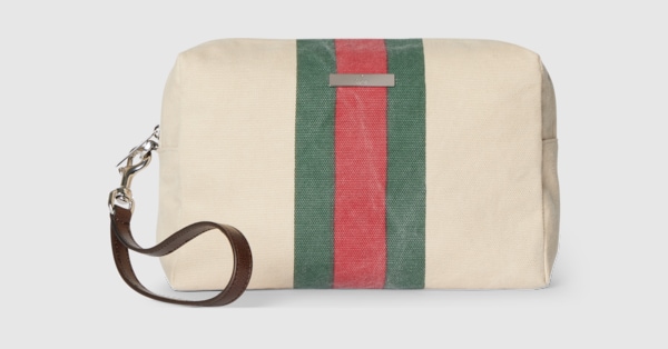 【希少】GUCCI ウエストポーチ　グッチシモ　マルチカラー　キャンバス×レザー グッチ ポジターノ〕スモール ポーチ ・アイボリー キャンバス | GUCCI公式 バッグ