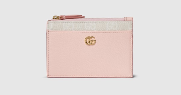 日本限定 ダブルG バイカラー ジップ キーポーチ ・アイボリー GG