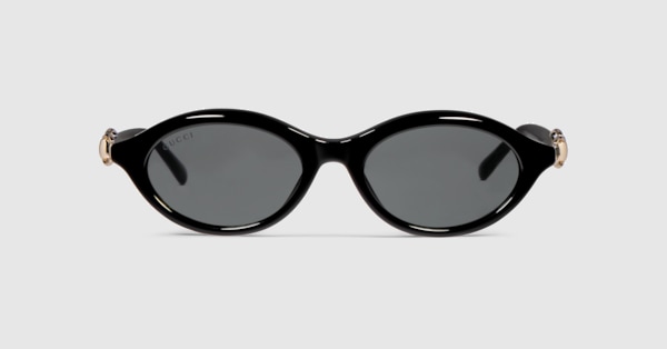 小物 GUCCI l oval sunglasses black Oval-frame sunglasses in black | GUCCI® SI