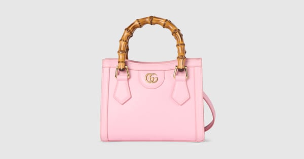 Gucci Diana small tote bag in light pink leather | GUCCI® US