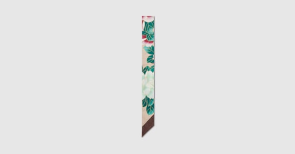 Gucci x 安藤七宝店 日本限定 シルクジャカード リボン ・キャメル