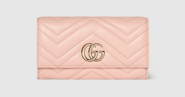 ダブルG コンチネンタルウォレット ・ライトピンクレザー | GUCCI公式