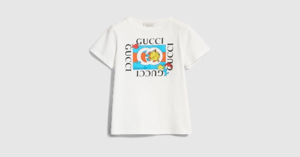 GUCCI カラフル Tシャツ　90 2歳 チルドレンズ〕プリント コットン Tシャツ ・ホワイト | GUCCI公式