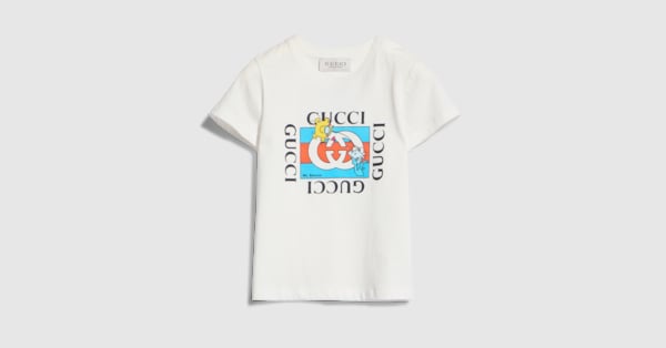 ベビー〕プリント付き コットン Tシャツ ・ホワイト | GUCCI公式