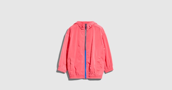 チルドレンズ〕ナイロン フロワッセ ジャケット ・ピンク | GUCCI公式