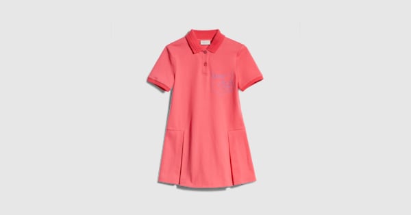 Children's cotton piquet dress in pink | GUCCI® US