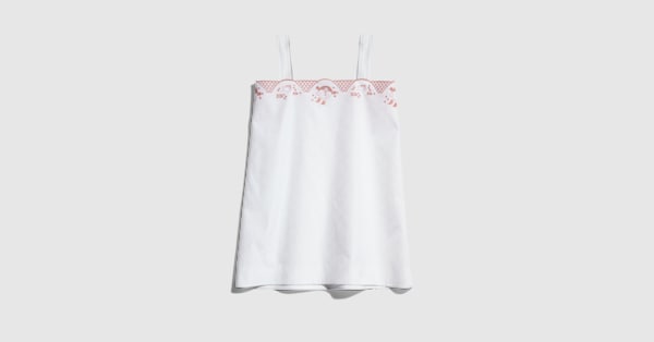 Children's GG cotton jacquard dress in white | GUCCI SI