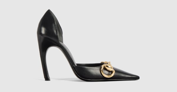 Women's Boulevard pump in black leather | GUCCI® US