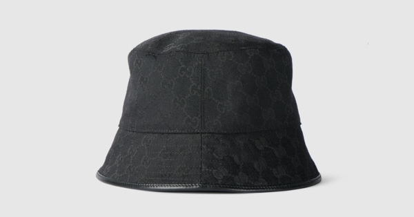 GG cotton canvas bucket hat in black | GUCCI® US