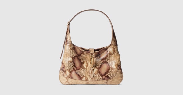 Gucci Jackie 1961 medium shoulder bag in light brown python