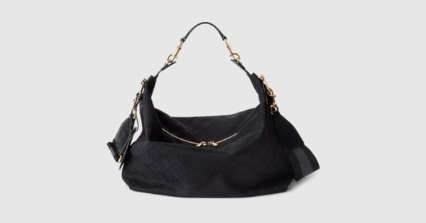 GUCCI ボディバッグ 黒 保存袋付き GUCCI（グッチ） レザー ベルトバッグ ボディバッグ ウエストバッグ