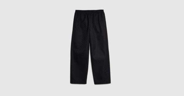 GG cotton canvas leisure pants in black | GUCCI® UK