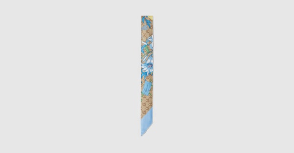 Printed silk ribbon in multicolor | GUCCI® US
