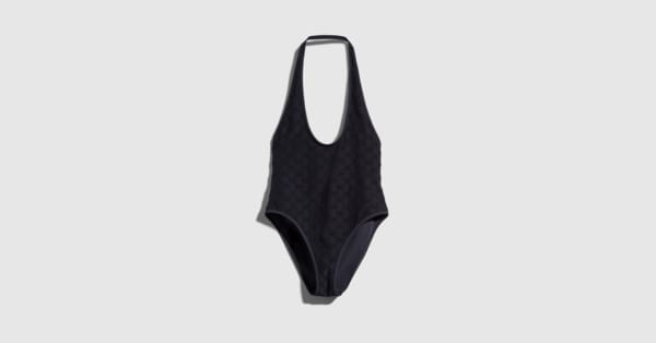 GG stretch jersey bodysuit in black | GUCCI® US