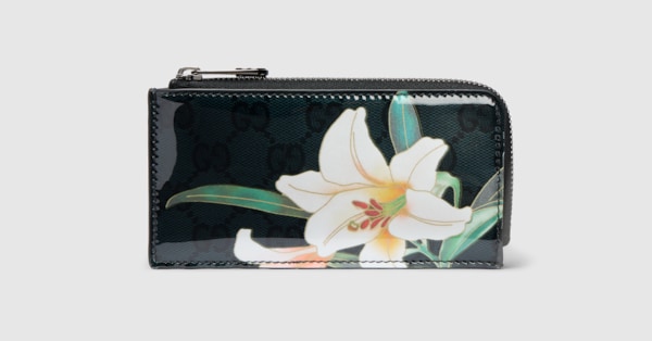 Gucci x 安藤七宝店 日本限定 カードケース ・ブラック GGレザー