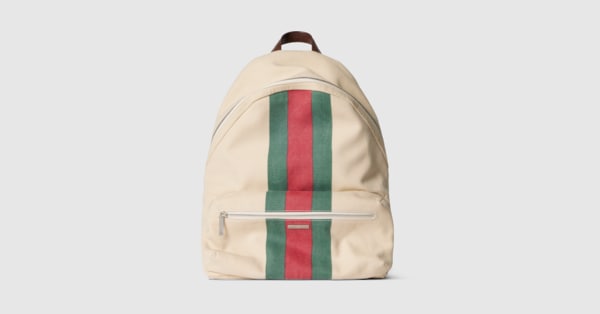 Positano large backpack in ivory canvas | GUCCI® US