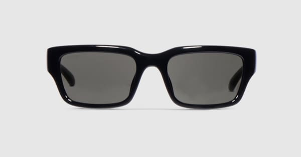 Rectangular-frame sunglasses in black | GUCCI® US