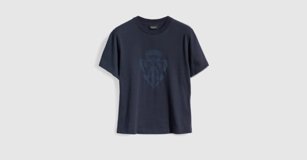 プリント コットンジャージー Tシャツ ・ネイビー | GUCCI公式