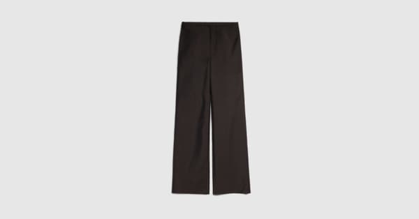 Pinstripe wool mohair pants in dark brown | GUCCI® US