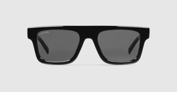 Square-frame sunglasses in black | GUCCI® US
