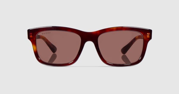 Rectangular-frame sunglasses in brown | GUCCI® US display picture 1