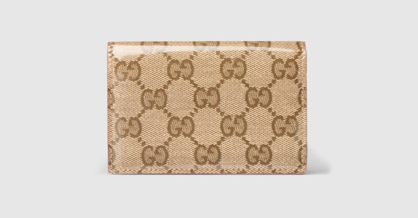 Gucci x 安藤七宝店 日本限定 カードケース ・サンド＆ブラウン GG