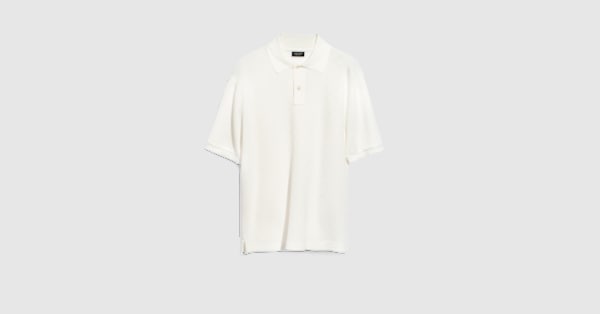 GG technical jersey jacquard polo shirt in white | GUCCI® US