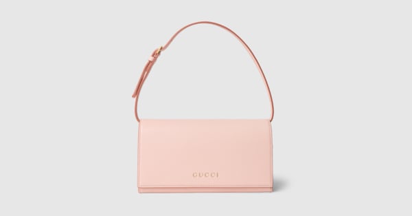 Gucci グッチ ライトン カットアウト US5.5 JP24.5cm 未使用 グッチ レタリング ミニ ポーチ ・ライトピンクレザー | GUCCI公式