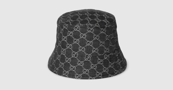 GGコットンデニム バケットハット ・黑色 | GUCCI公式