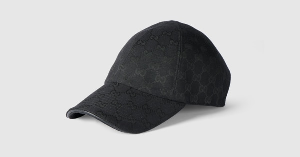 GG cotton canvas baseball hat in black | GUCCI® US