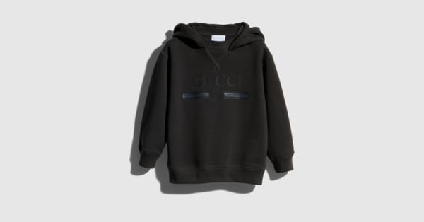 Children's cotton sweatshirt with print in dark grey | GUCCI® US