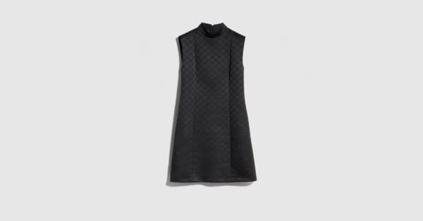 GG viscose jacquard dress in black | GUCCI® RO
