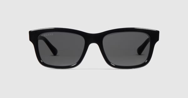 Rectangular-frame sunglasses in black | GUCCI® US