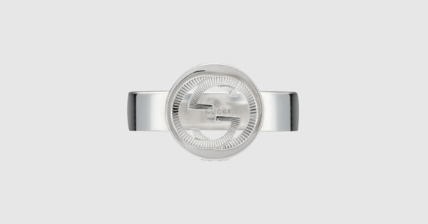 Gucci Interlocking ring in 925 sterling silver | GUCCI® US