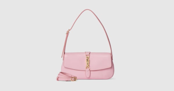 Gucci Jackie small shoulder bag in light pink leather | GUCCI® US