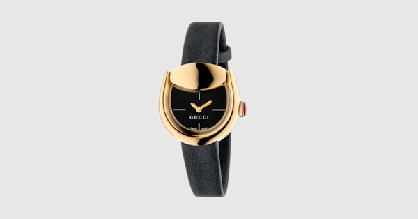 ホースビット〕ウォッチ 27 x 23 mm ・ブラックレザー | GUCCI公式