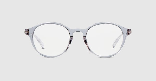 Round optical frame in grey acetate | GUCCI® US