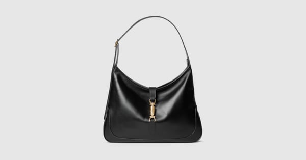 Gucci Jackie 1961 large shoulder bag in black leather | GUCCI® ZA