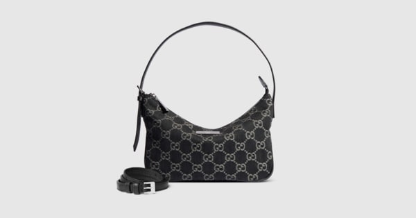 GUCCI ショルダーバッグ BLACK Lady Lunetta small shoulder bag in black GG denim | GUCCI® US