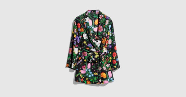 Printed silk shirt in multicolor | GUCCI® RO