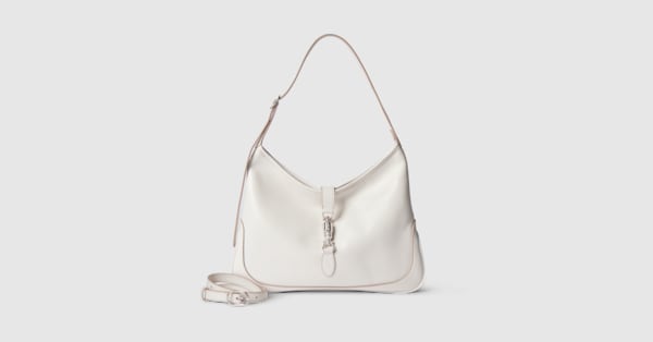 Gucci Jackie 1961 large shoulder bag in white leather | GUCCI® SI
