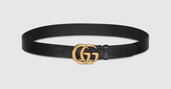ダブルG ベルト ・ブラック レザー | GUCCI公式