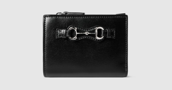 ホースビット付き スモール ウォレット ・ブラックレザー | GUCCI公式