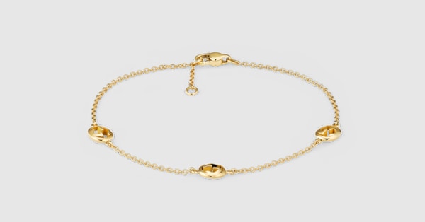 Gucci Interlocking 18k chain bracelet in 18k yellow gold | GUCCI® RO