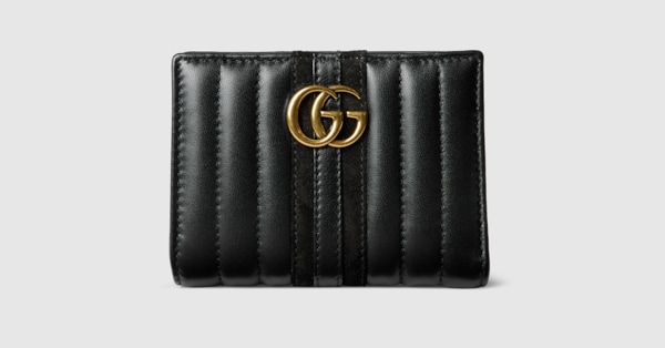 グッチ ジェットセット GGマーモント〕スモール ウォレット ・ブラック