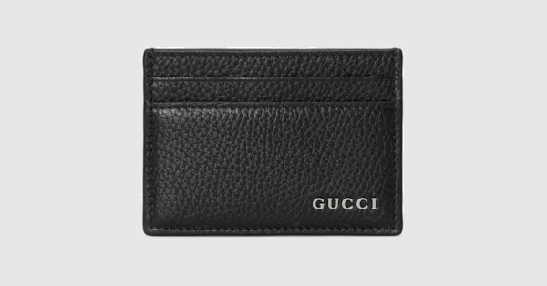 GUCCI ロゴ カードケース ・ブラック レザー | GUCCI公式