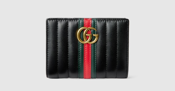 グッチ ジェットセット GGマーモント〕スモール ウォレット ・ブラック